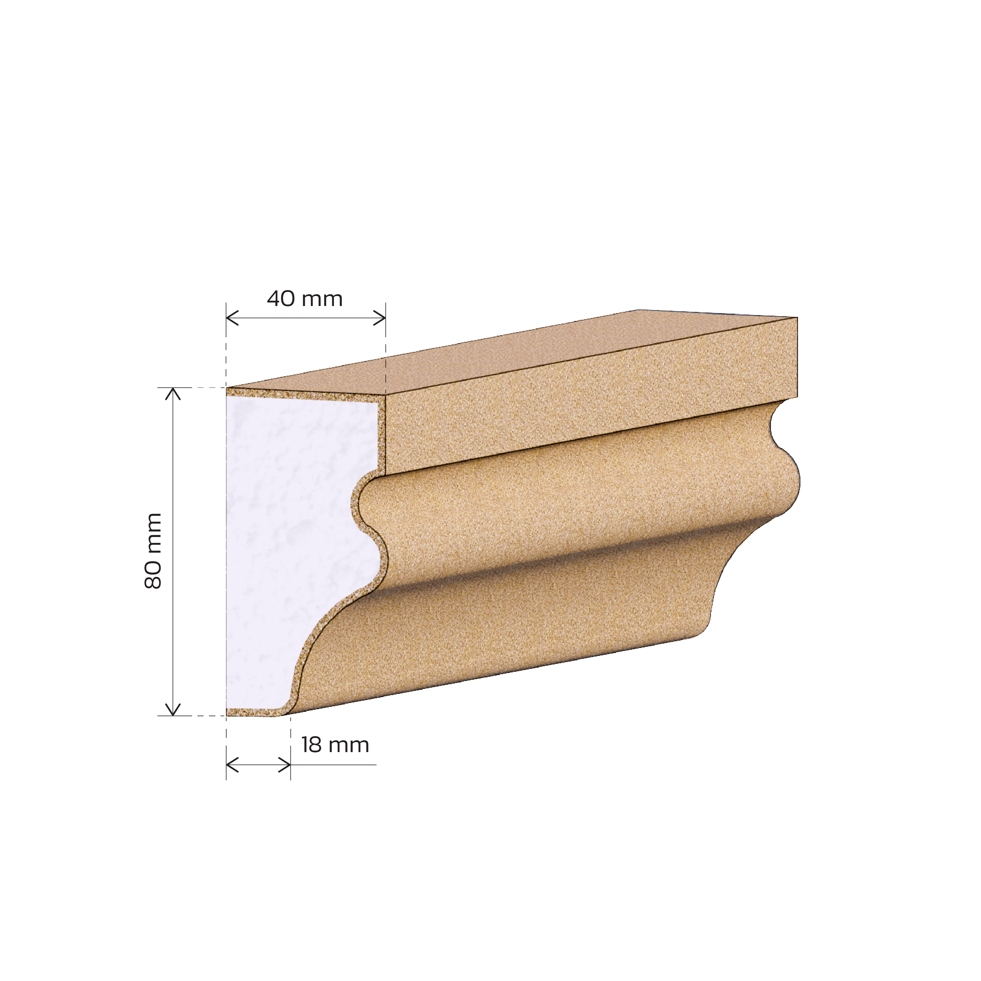 Rekunst Špaleta - A05 - 13,80 € s DPH / bm