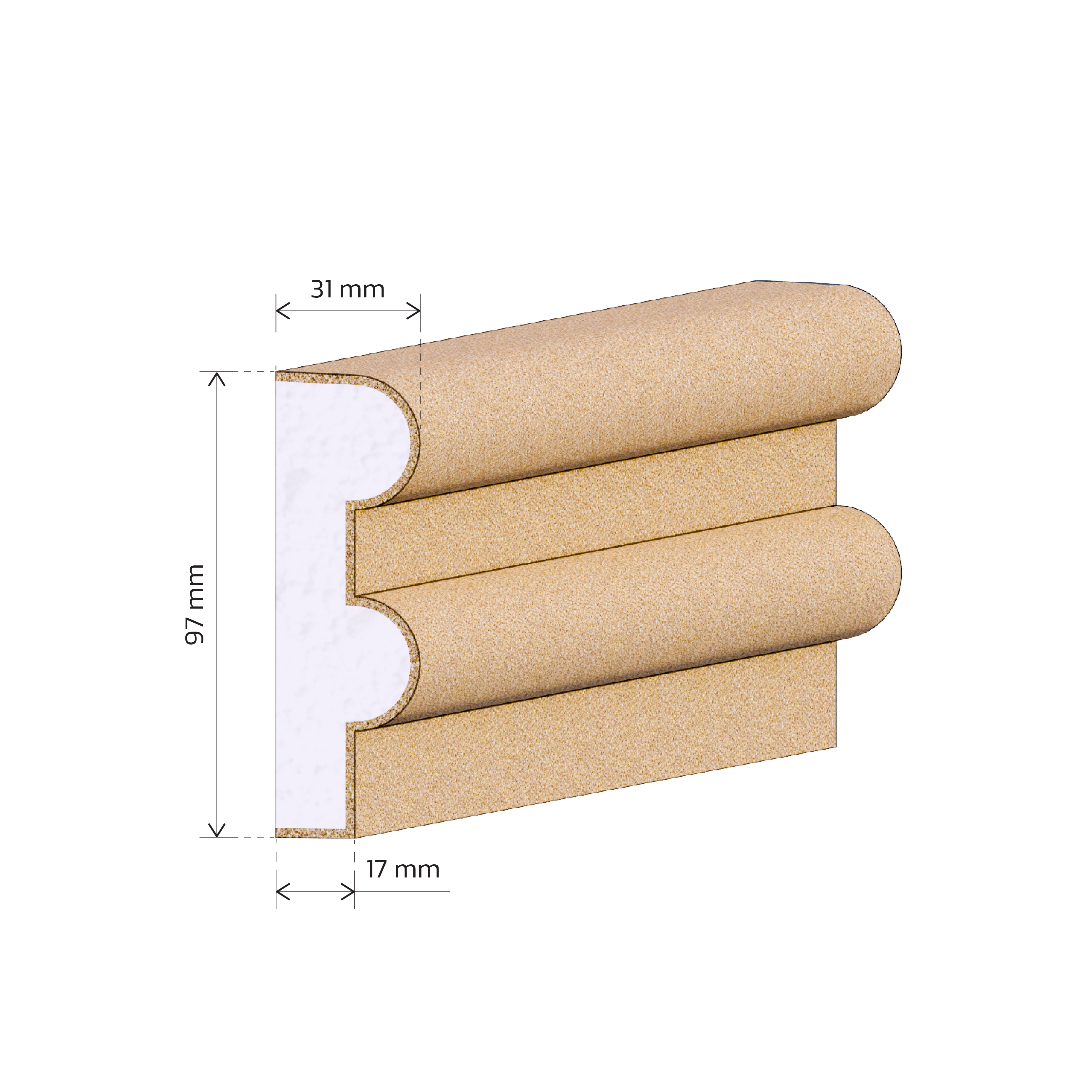 Rekunst Špaleta - A17 - 11,52 € s DPH / bm