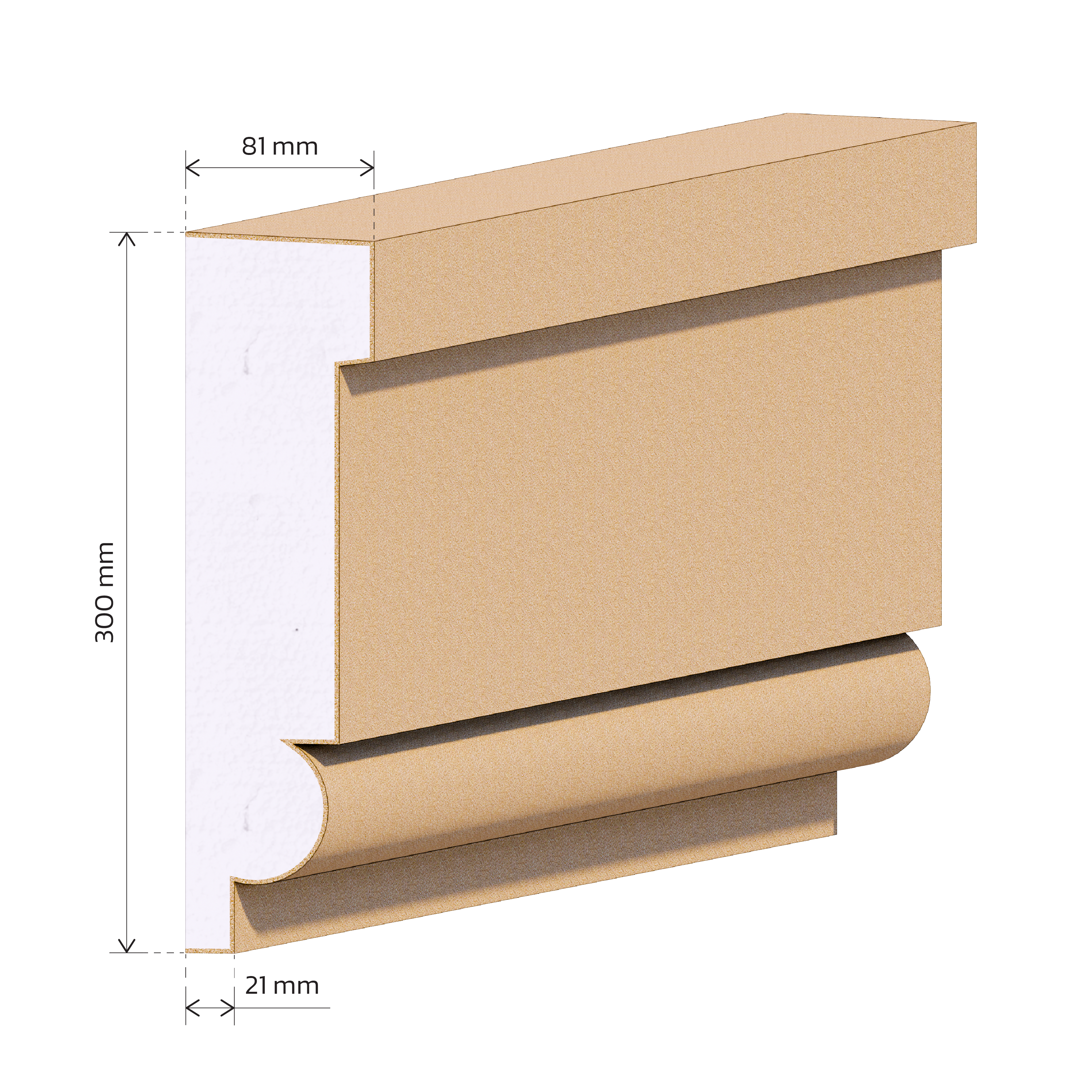 Rekunst Rímsa E03 - 36,60 € s DPH / bm