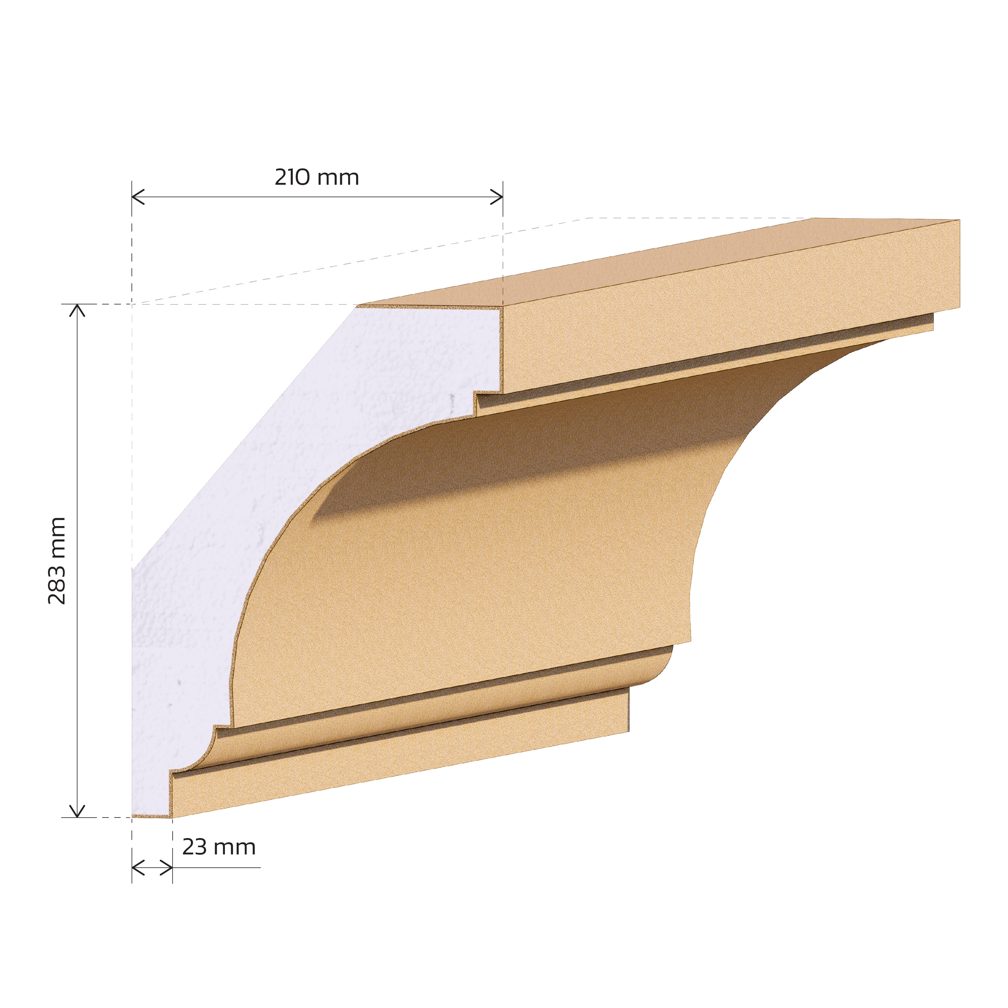 Rekunst Rímsa E05 - 40,08 € s DPH / bm