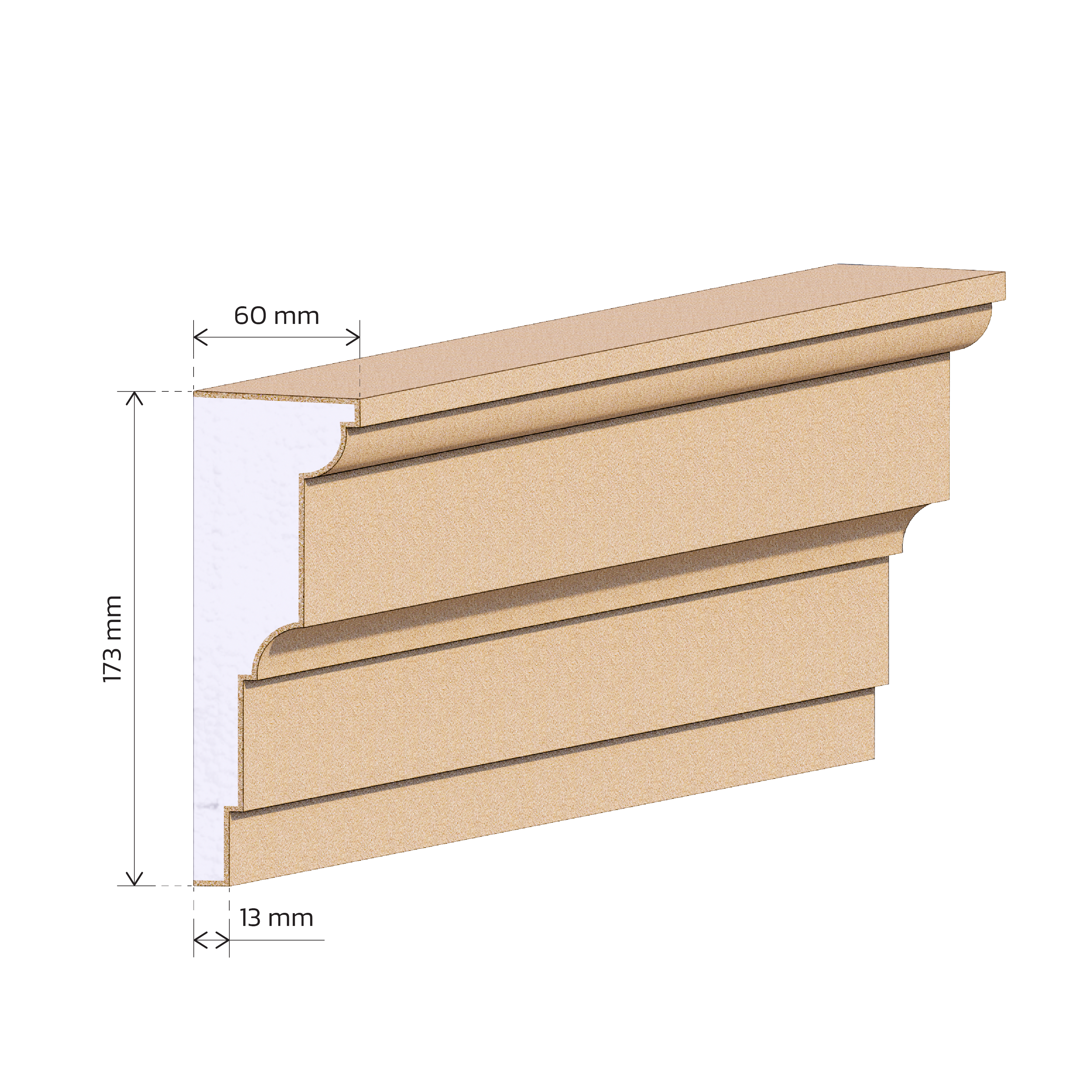 Rekunst Rímsa E07 - 21,72 € s DPH / bm