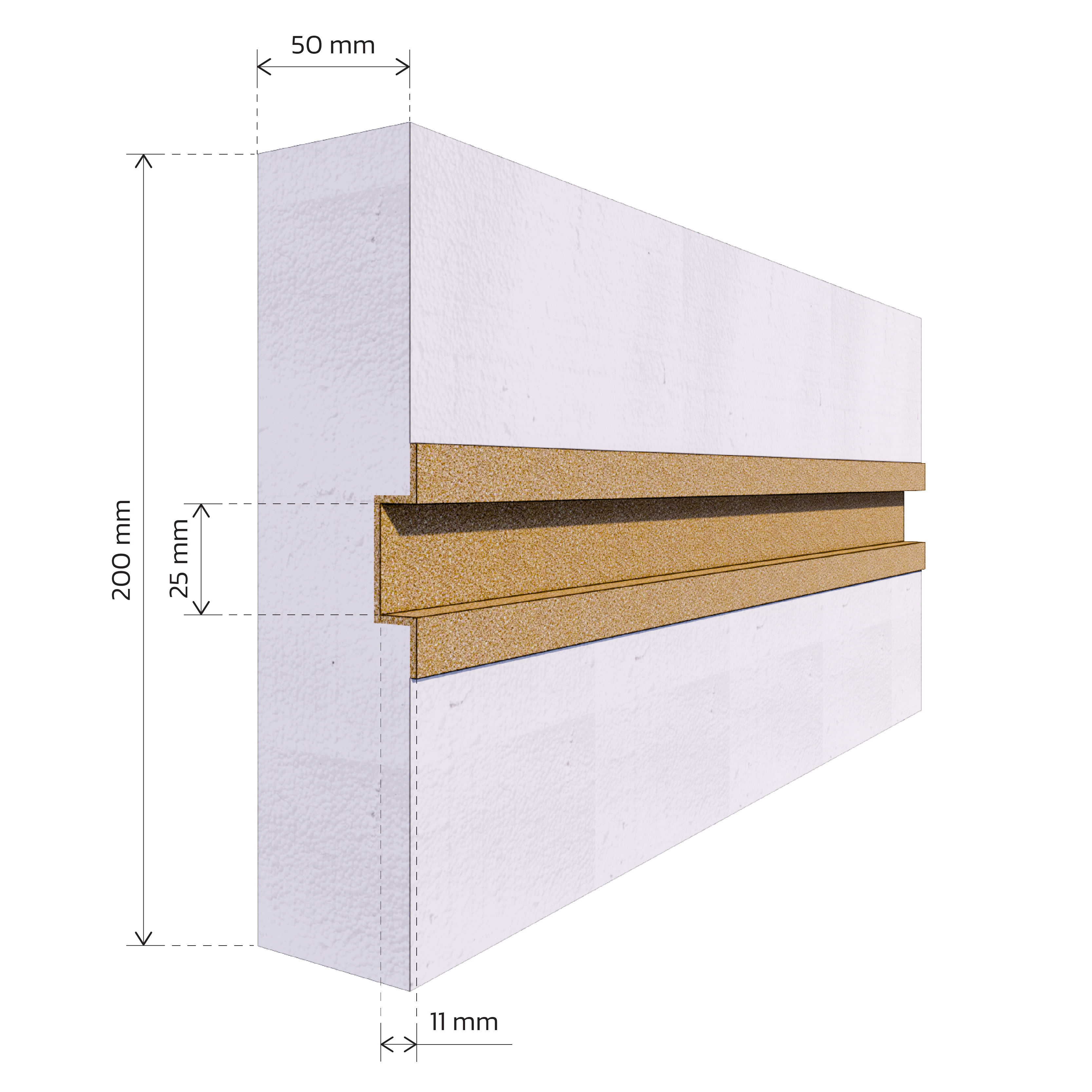 Rekunst Drážka - D11 - 7,32 € s DPH / bm