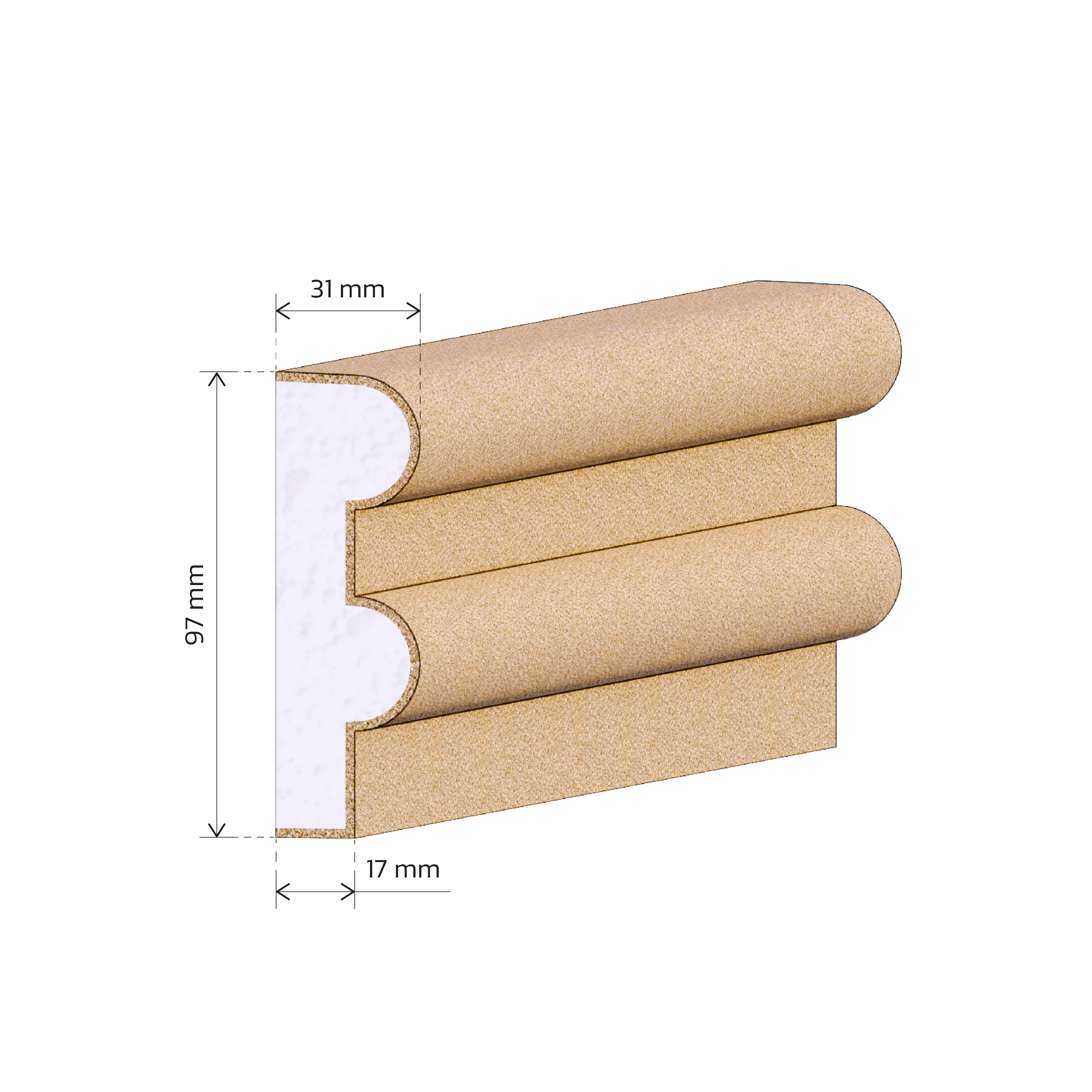 Rekunst Špaleta - A17 - 11,52 € s DPH / bm