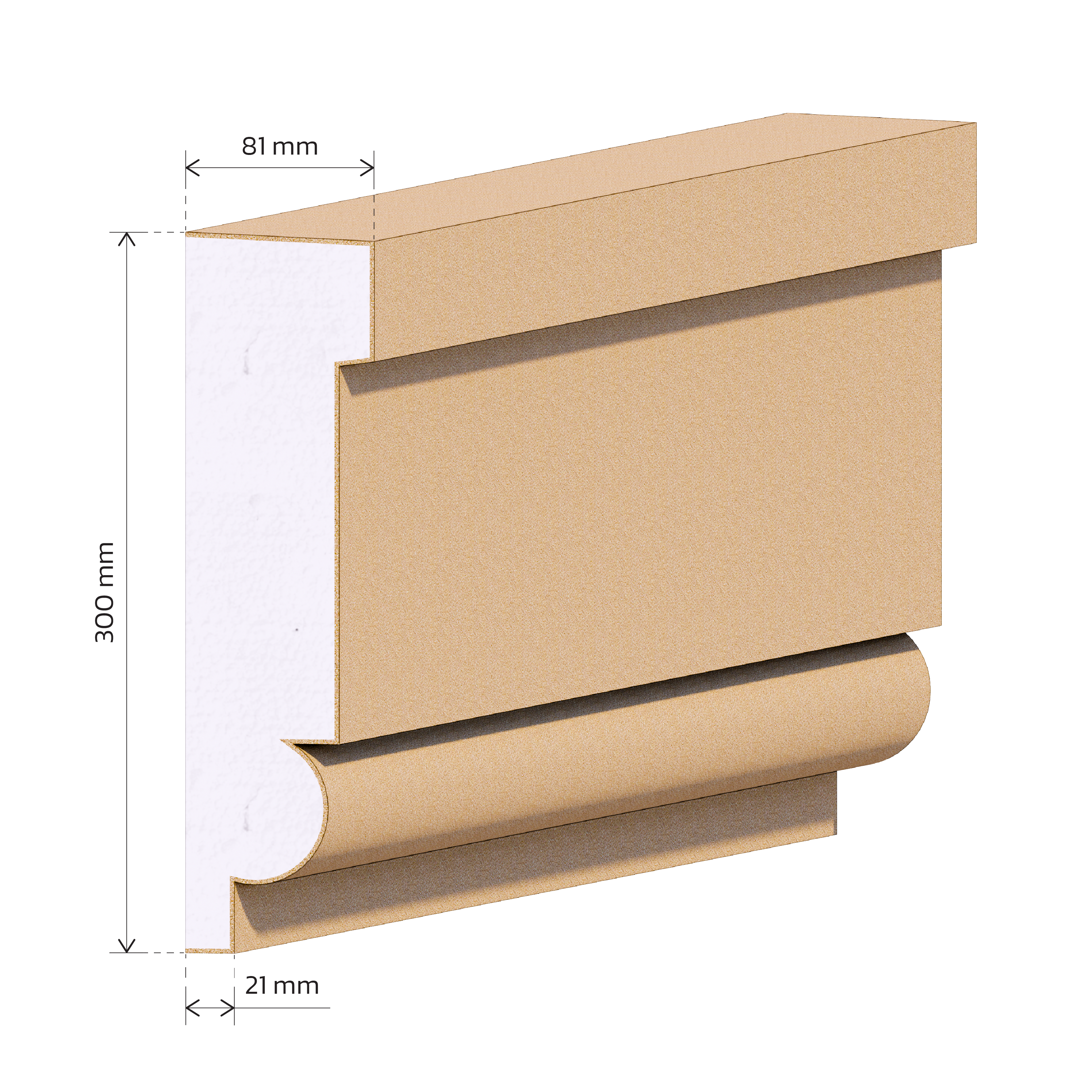 Rekunst Rímsa E03 - 36,60 € s DPH / bm