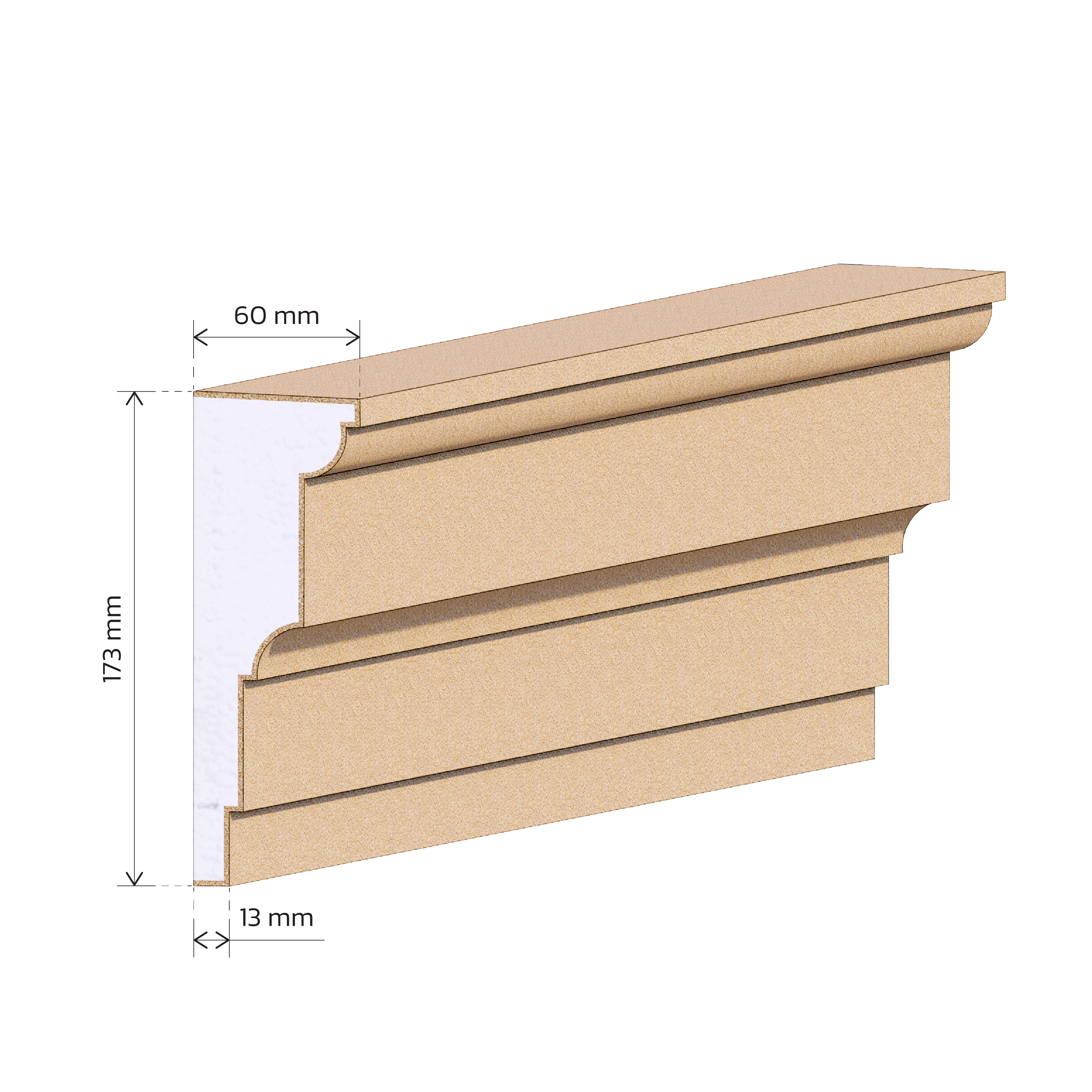 Rekunst Rímsa E07 - 21,72 € s DPH / bm
